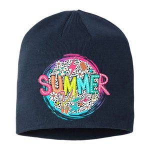 Summer Vibe Beach Vacation Sustainable Beanie