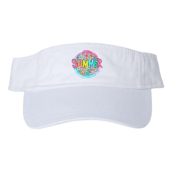 Summer Vibe Beach Vacation Valucap Bio-Washed Visor