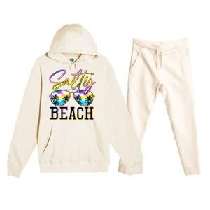 Salty Vibes Beach Vacation Summer Good Vibes Premium Hooded Sweatsuit Set