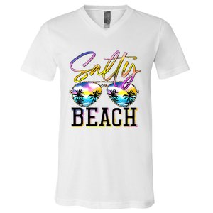 Salty Vibes Beach Vacation Summer Good Vibes V-Neck T-Shirt