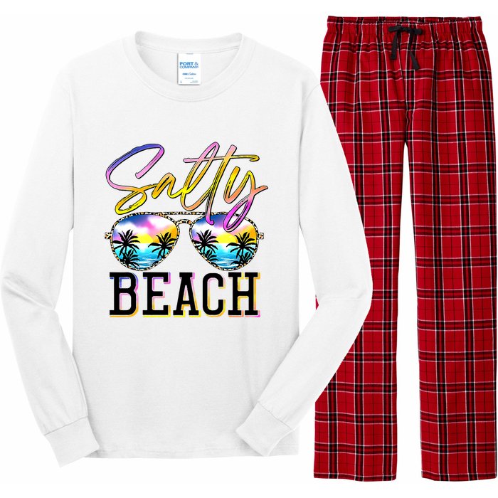 Salty Vibes Beach Vacation Summer Good Vibes Long Sleeve Pajama Set