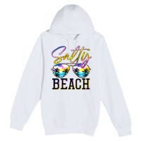 Salty Vibes Beach Vacation Summer Good Vibes Premium Pullover Hoodie