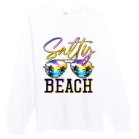 Salty Vibes Beach Vacation Summer Good Vibes Premium Crewneck Sweatshirt