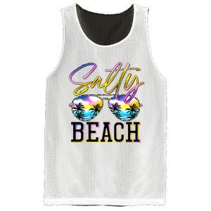 Salty Vibes Beach Vacation Summer Good Vibes Mesh Reversible Basketball Jersey Tank