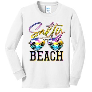 Salty Vibes Beach Vacation Summer Good Vibes Kids Long Sleeve Shirt