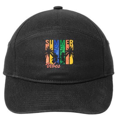 Summer Vibes Beach Summer Holiday Vacation matching 7-Panel Snapback Hat