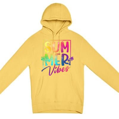 Summer Vibes Beach Sunset Premium Pullover Hoodie