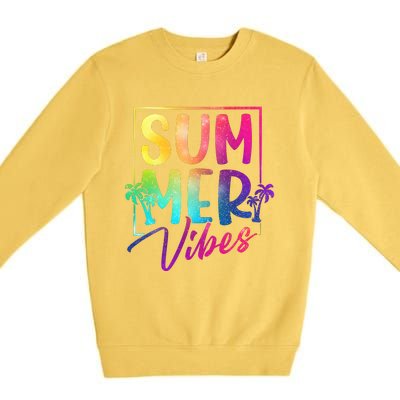 Summer Vibes Beach Sunset Premium Crewneck Sweatshirt