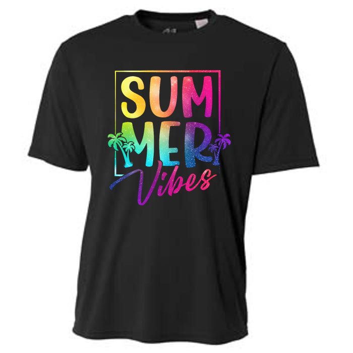 Summer Vibes Beach Sunset Cooling Performance Crew T-Shirt