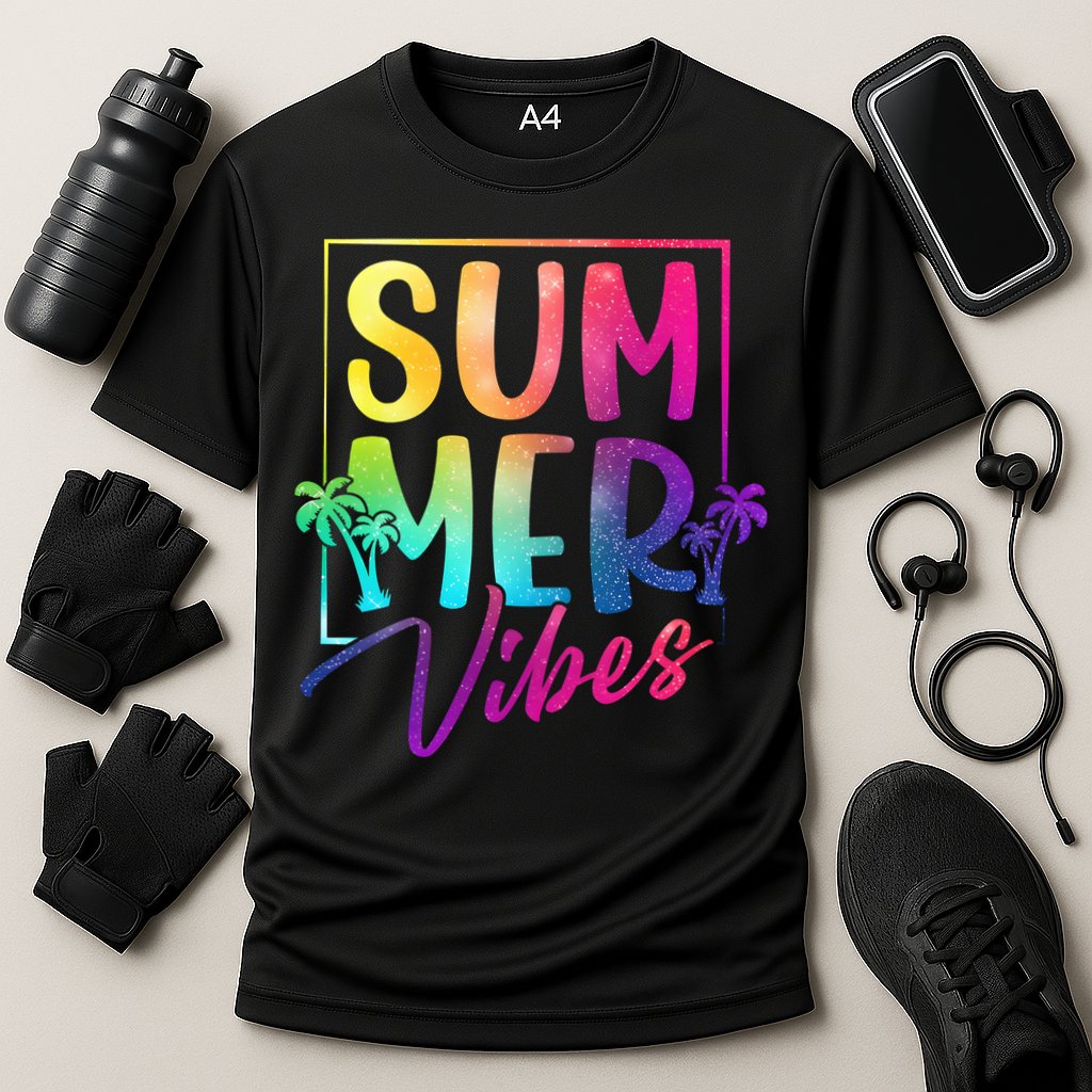 Summer Vibes Beach Sunset Performance Shirt