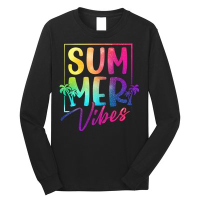 Summer Vibes Beach Sunset Long Sleeve Shirt