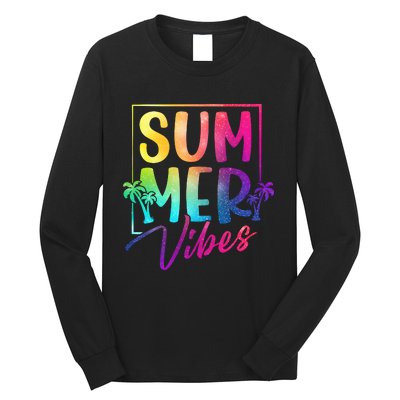 Summer Vibes Beach Sunset Long Sleeve Shirt