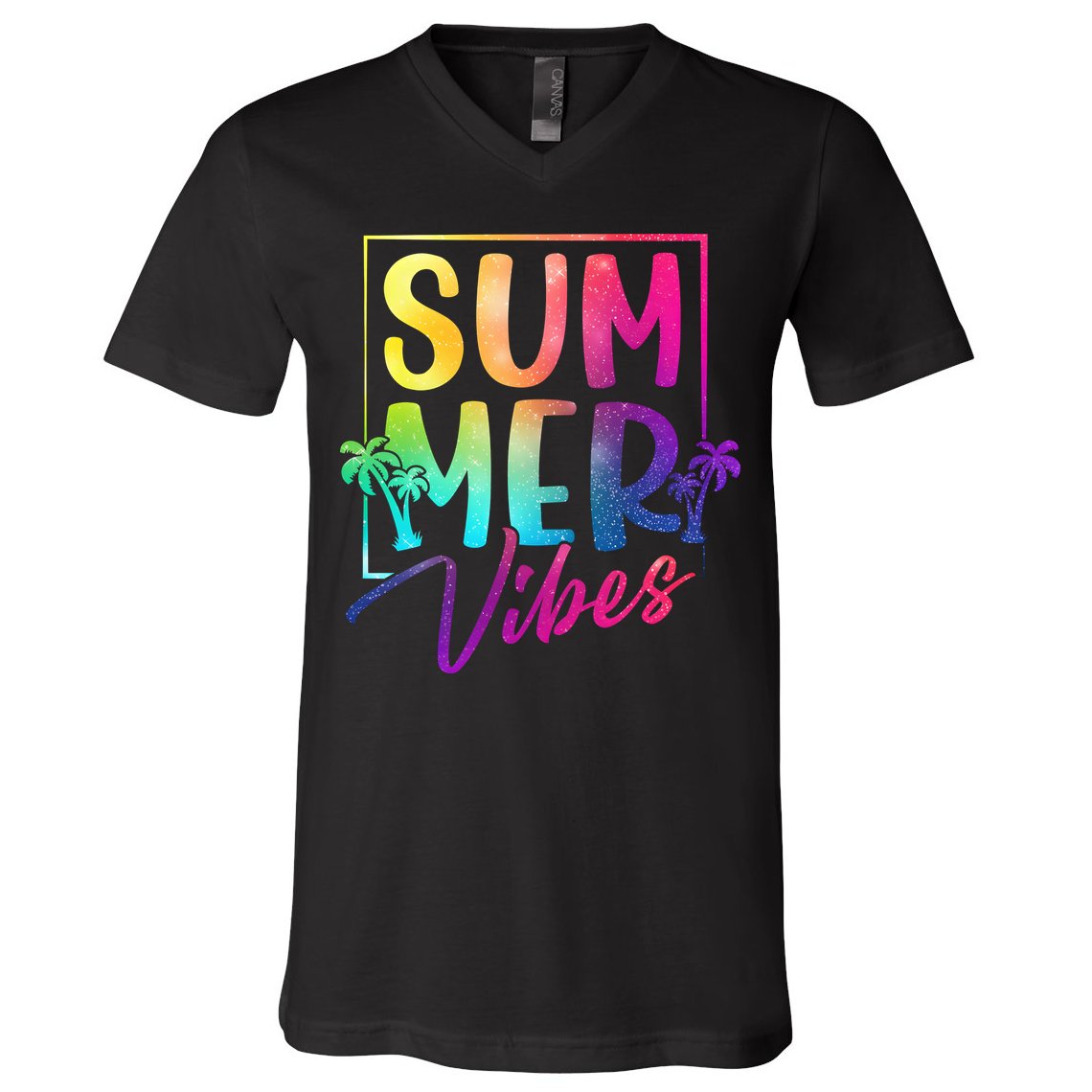 Summer Vibes Beach Sunset V-Neck T-Shirt