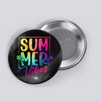 Summer Vibes Beach Sunset Button