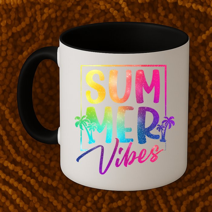 Summer Vibes Beach Sunset Mug
