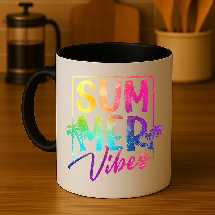 Summer Vibes Beach Sunset Mug