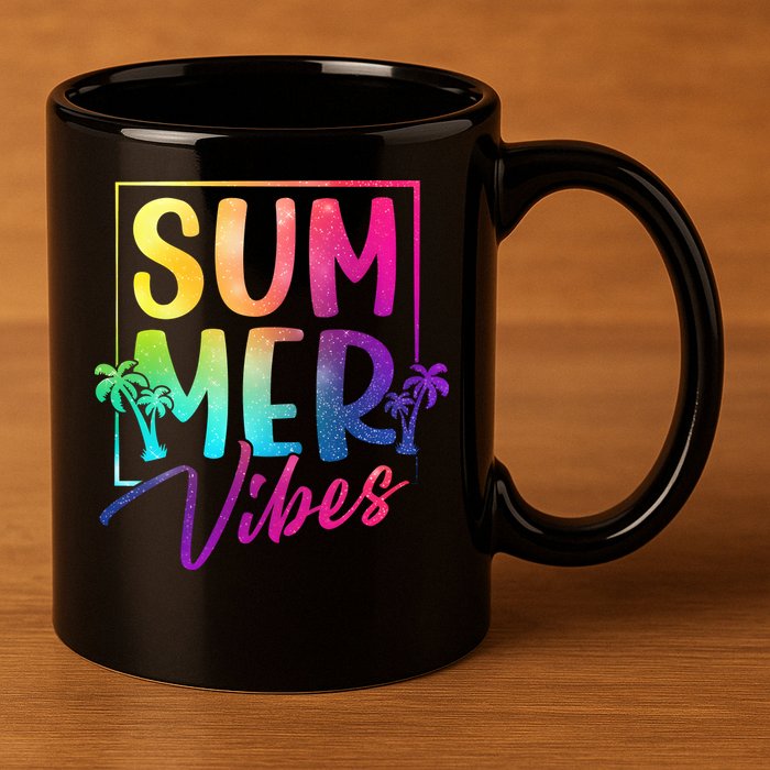 Summer Vibes Beach Sunset 11oz C Handle Ceramic Mug