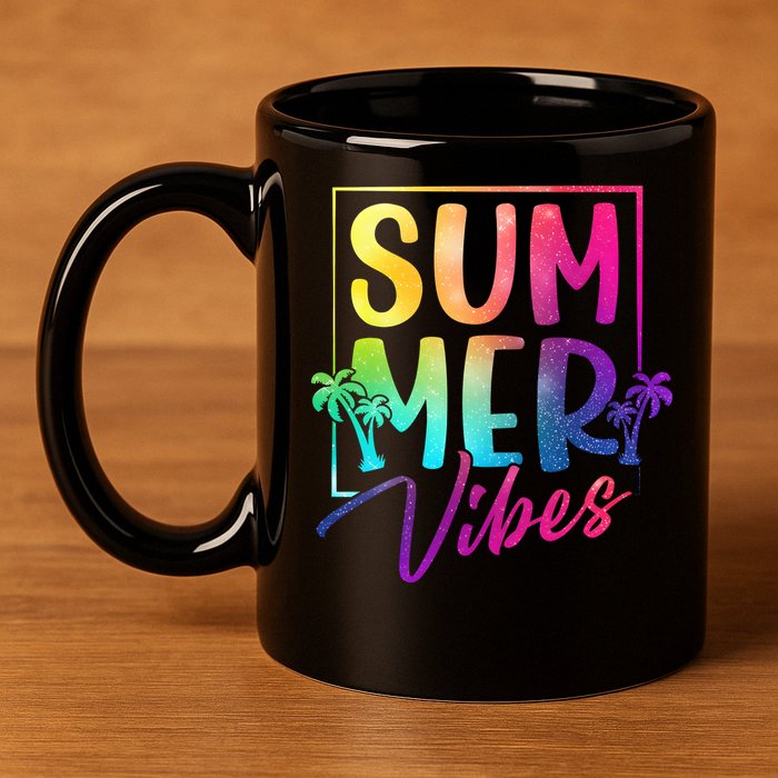 Summer Vibes Beach Sunset 11oz C Handle Ceramic Mug