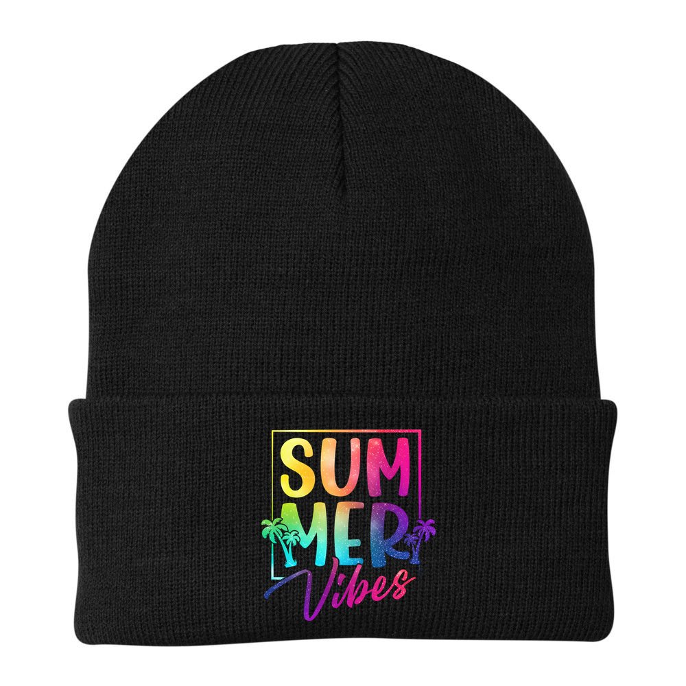 Summer Vibes Beach Sunset Beanie