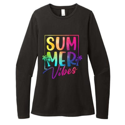 Summer Vibes Beach Sunset Womens CVC Long Sleeve Shirt