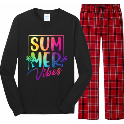 Summer Vibes Beach Sunset Long Sleeve Pajama Set