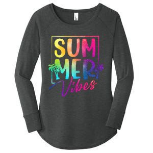 Summer Vibes Beach Sunset Women's Perfect Tri Tunic Long Sleeve Shirt