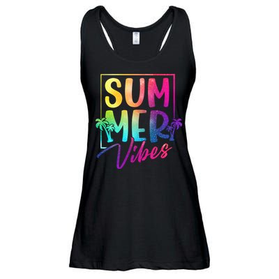 Summer Vibes Beach Sunset Ladies Essential Flowy Tank