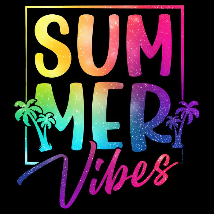 Summer Vibes Beach Sunset Flat Bill Trucker Hat