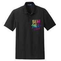 Summer Vibes Beach Sunset Dry Zone Grid Polo