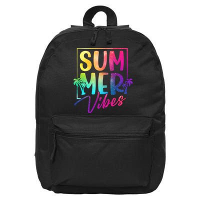 Summer Vibes Beach Sunset 16 in Basic Backpack