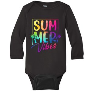 Summer Vibes Beach Sunset Baby Long Sleeve Bodysuit