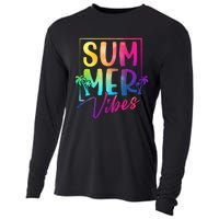 Summer Vibes Beach Sunset Cooling Performance Long Sleeve Crew