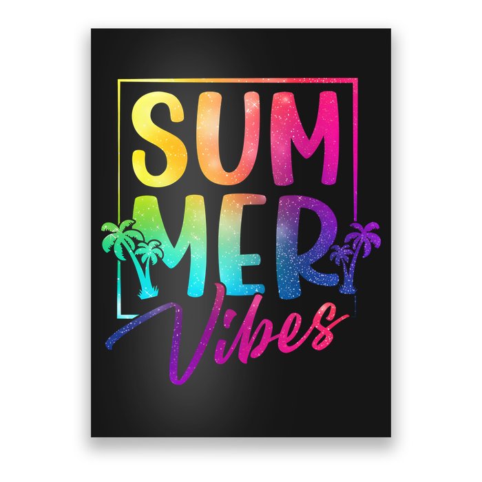 Summer Vibes Beach Sunset Poster