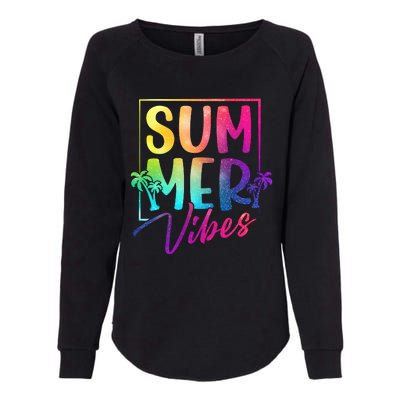 Summer Vibes Beach Sunset Womens California Wash Sweatshirt