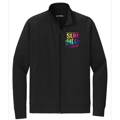 Summer Vibes Beach Sunset Stretch Full-Zip Cadet Jacket