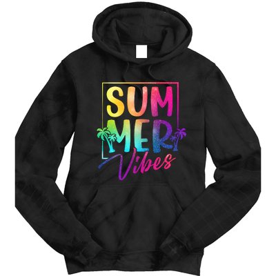 Summer Vibes Beach Sunset Tie Dye Hoodie