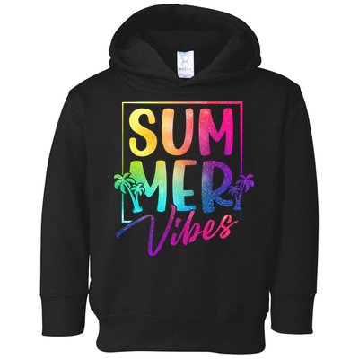 Summer Vibes Beach Sunset Toddler Hoodie