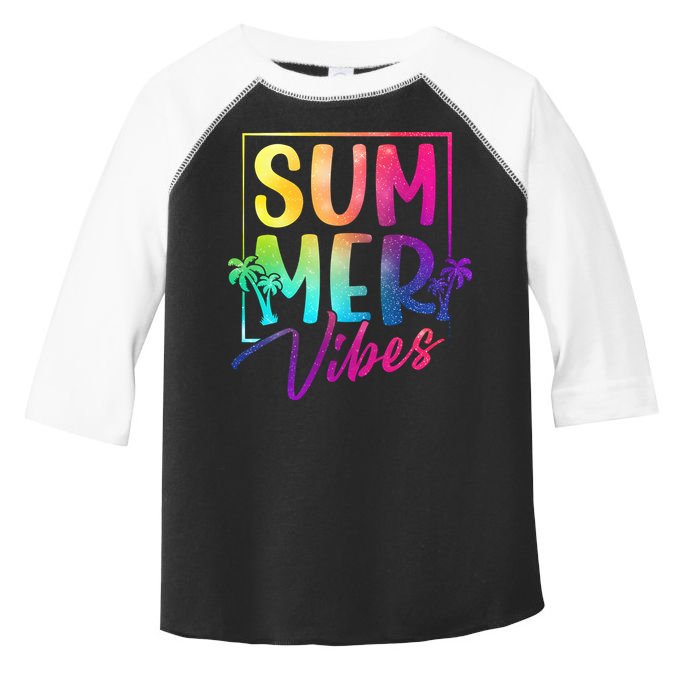 Summer Vibes Beach Sunset Toddler Fine Jersey T-Shirt