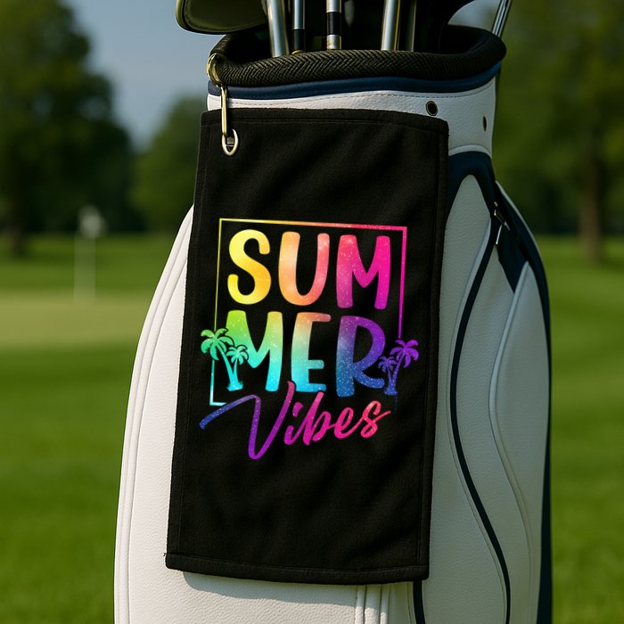 Summer Vibes Beach Sunset Golf Towel