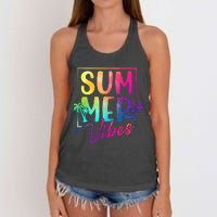 Summer Vibes Beach Sunset Women's Knotted Racerback Tank