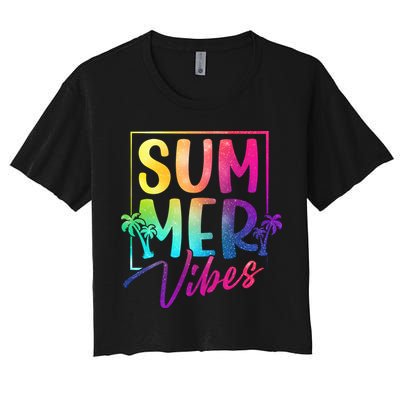 Summer Vibes Beach Sunset Crop Top