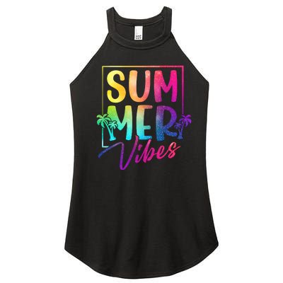 Summer Vibes Beach Sunset Women's Perfect Tri Rocker Tank