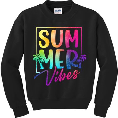 Summer Vibes Beach Sunset Kids Sweatshirt