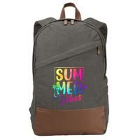 Summer Vibes Beach Sunset Cotton Canvas Backpack