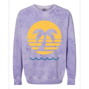 Summer Vibes Beach Graphic Tee For Fun In The Sun Gift Colorblast Crewneck Sweatshirt