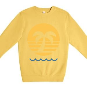 Summer Vibes Beach Graphic Tee For Fun In The Sun Gift Premium Crewneck Sweatshirt