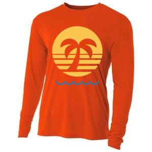 Summer Vibes Beach Graphic Tee For Fun In The Sun Gift Cooling Performance Long Sleeve Crew