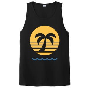 Summer Vibes Beach Graphic Tee For Fun In The Sun Gift PosiCharge Competitor Tank