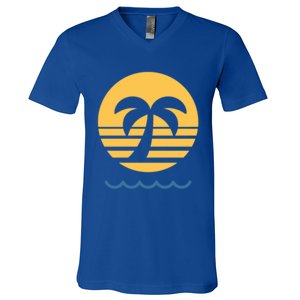 Summer Vibes Beach Graphic Tee For Fun In The Sun Gift V-Neck T-Shirt