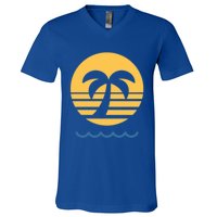 Summer Vibes Beach Graphic Tee For Fun In The Sun Gift V-Neck T-Shirt